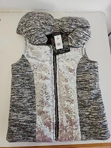 Miss Chievous Girls' Grey and silver sequin jacket-Size  MEDIUM - Picture 1 of 2