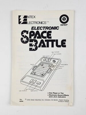 Folleto manual de instrucciones original Entex Electronics Space Battle Foto 1 de 4