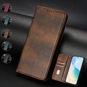 Genuine Leather Wallet Case Magnetic Card Flip over for Samsung A16/A26/A36/A56 - Picture 1 of 17