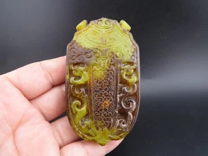 Chinese old  jade Hongshan culture,collectibles,rare cicada, pendant Q(885) - Picture 1 of 7