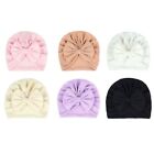Baby Turban Hat Comfortable Cap Breathable Bonnet with Decorative Bowknot