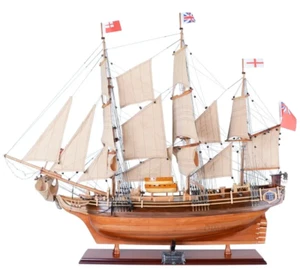 Capt Bligh's HMS Bounty Wooden Tall Ship Model 37" Semi-Built Replica Boat New - Picture 1 of 15