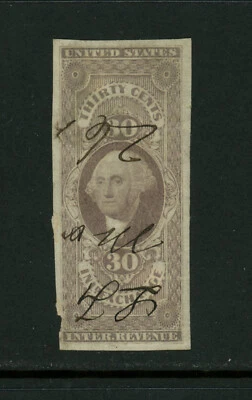 USA Scott # R52A VF Used Just in Bottom Exchange BOB Revenue US Stamp Cat $75 - Image 1 of 2