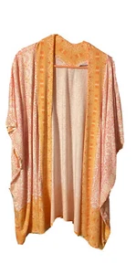 Isaac Mizrahi Live Yellow Orange Kimono Cardigan Size 1X. T28 - Picture 1 of 3