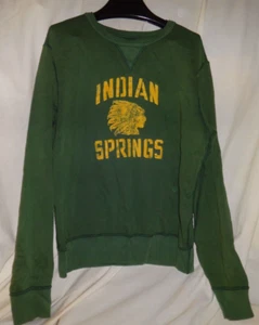 Rare Vintage POLO RALPH LAUREN Indian Springs Crewneck Sweatshirt 90s Green L - Picture 1 of 3