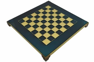 Manopoulos Messing & blau Schachbrett - 1" Quadrate - handgefertigt in Griechenland - Bild 1 von 2