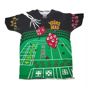 VTG 1992 GRATEFUL DEAD VEGAS ALL OVER PRINT LIQUID BLUE t-shirt XL single stitch - Picture 1 of 12
