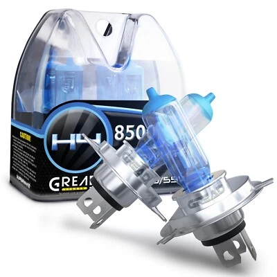 H4 BOX HALOGEN LAMPEN IN XENON OPTIK VON GREAD LIGHTS SUPER WHITE 8500K 60/55W  - Bild 1 von 4