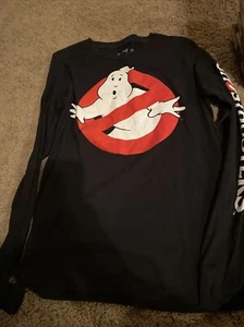 Camiseta negra manga larga Ripple Junction Ghostbusters Logo para hombre talla S - Imagen 1 de 4