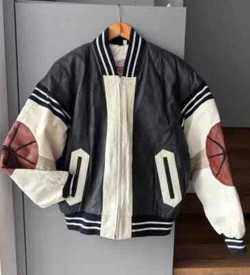 Vintage Michael Hoban Basketball 80s Leather Jacket - Image 1 of 4