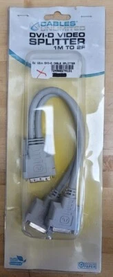 New Old Stock - 1 ft DVI-D to 2x DVI-D D Splitter Cable - Image 1 of 2