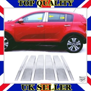 Chrom Türsäulenverkleidung 6 Stück EDELSTAHL für Kia Sportage 2010 bis 2015 - Bild 1 von 10