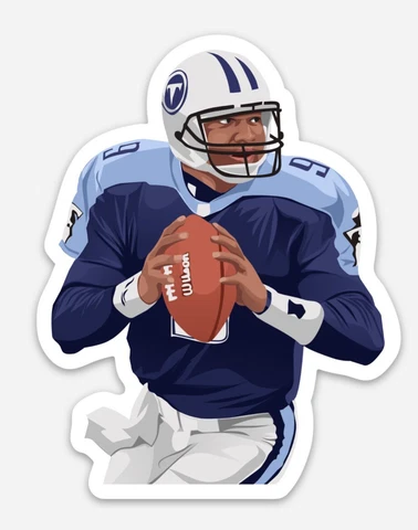 Steve Air McNair #9 Tennessee Titans Character Rendering NFL Football MAGNET Cover