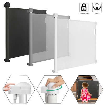 NAIZY PVC Treppenschutzrollo Absperrgitter Ausziehbar 0-180cm Türschutzgitter Tür Baby