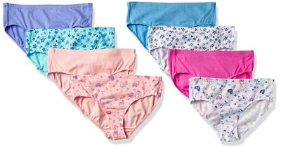Hanes 295354 Girls Ultimate 8-pack Organic Cotton Briefs, Assorted, 6 US - Image 1 of 4