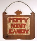 PEPPY MINT CANDY VINTAGE HANDPAINTED WOOD SIGN OLD-FASHIONED WALL PLAQUE