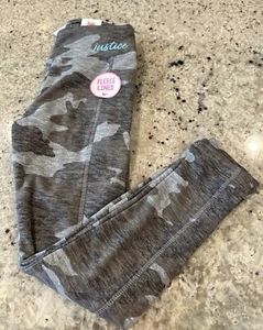 Nwt Girls Justice Fleece Lined Soft Warm Leggings Heather Gray Size 16/18 - Picture 1 of 4