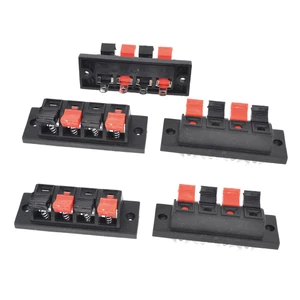 5pcs 4Pin Rojo y Negro Spring Terminal Board de audio de empuje Conector - Imagen 1 de 1