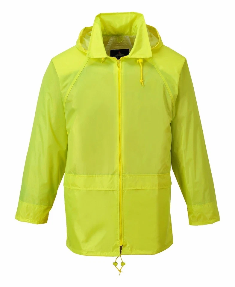 Portwest US440 Mens Waterproof Rain Jacket Lightweight Coat Pack Away Hood - Image 1 of 4