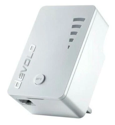 devolo WiFi Repeater ac Powerline WLAN Verstärker Steckdosen Adapter, 1 LAN-Port - Bild 1 von 3