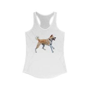 Korean Jindo Women's  Racerback Tank - Picture 1 of 3
