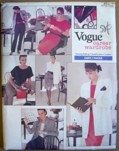 Vogue Pattern 2023 Jacket Dress Top Skirt Pants Career Wardrobe 18 20 22 - Picture 1 of 2