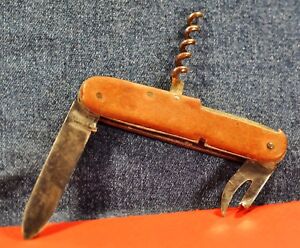 "P.HÖLZER Solingen"  Red&Stainless Steel German c.1951's  Pocket Knife 
