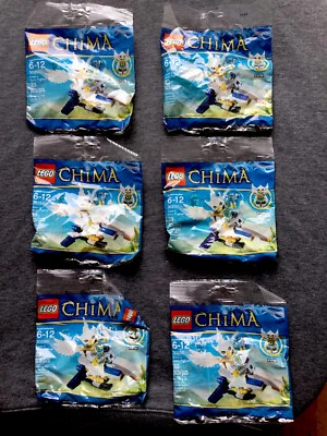 LEGO Chima 30250 Polybag LOT OF 6 Ewar's Acro Fighter Eagle ~ EWAR Mini Figure - Image 1 of 3