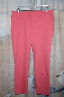 (B-C) Maurices® Coral Orange Pink Stretch Capri Pants w/Pockets - Jr. Size 7/8 - Image 1 of 4