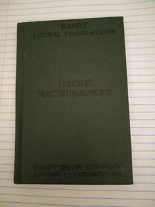 Terence Heautontimorumenos A Handy Literal Translation Green Palm sized Vintage - Bild 1 von 10