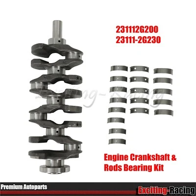 Cigüeñal de motor para Hyundai Sonata Kia Forte Optima 2.4L DOHC Varillas Juego de cojinetes Foto 1 de 4