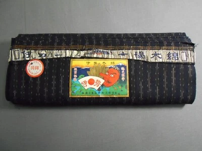 K21189 Japonés Vintage Ise Indigo Algodón Tanmono (rollo de tela) Rayas Patt Foto 1 de 4