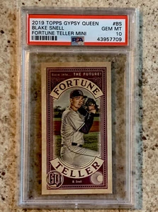 POP 1 BLAKE SNELL 2019 Topps Gypsy Queen Fortune Teller Mini Rays Psa 10 Gem Mt - Picture 1 of 3
