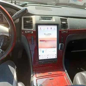 Android 13 Tesla Style Vertical Screen GPS Radio For Cadillac Escalade 2007-2015 - Picture 1 of 10