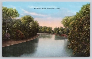 Sioux City IA Iowa Big Sioux River Vintage Postkarte nicht verschickt - Bild 1 von 2