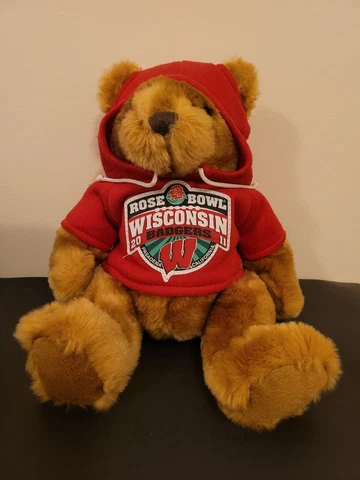 Wisconsin Badgers Plush Bear Rose Bowl Cover