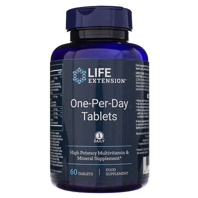Life Extension One-Per-Day Tablets (Multivitamin), 60 comprimés