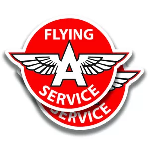 FLYING A GASOLINE SERVICE DECAL Vintage 2 Stickers Bogo Car Window Bumper Truck - Picture 1 of 1