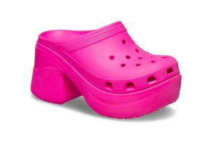 Crocs Siren Clog Platform Heel Pink Crush 208547-6TW Women’s Size 9 - Picture 1 of 7