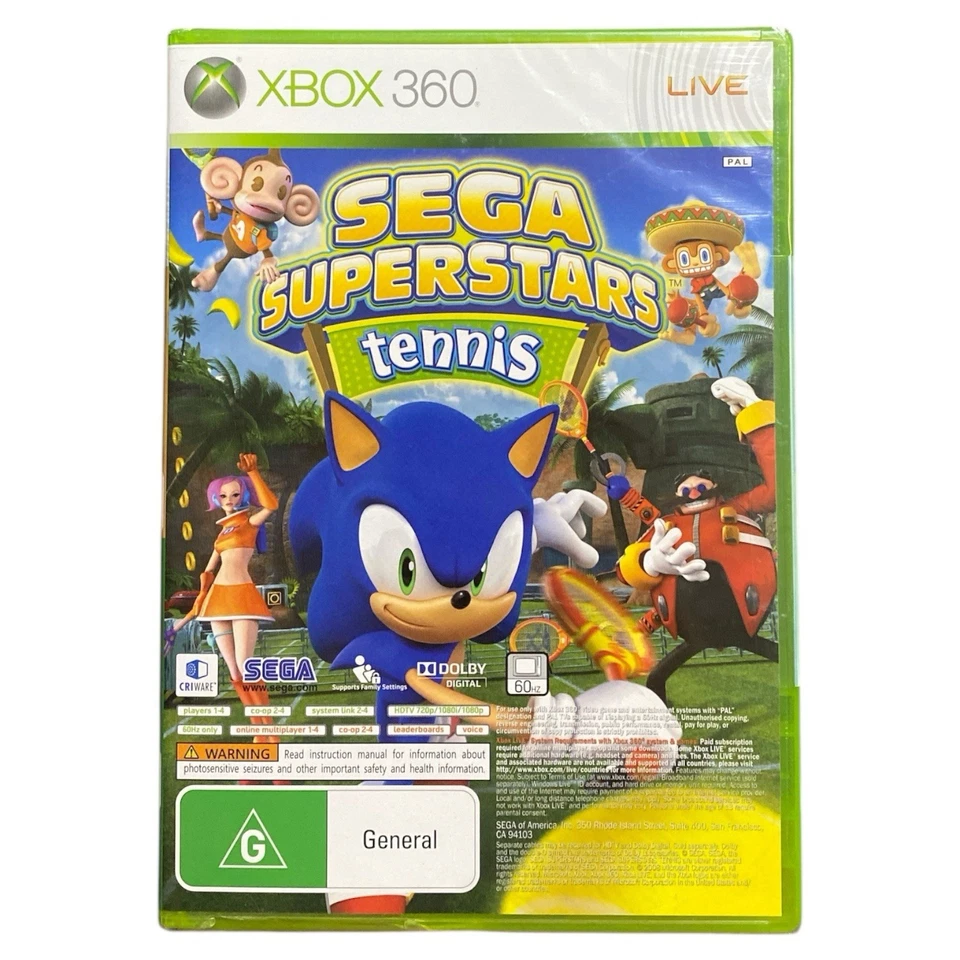 Sega Superstars Tennis + Xbox 360 Live Arcade Compilation Disc Brand New Sealed - Image 1 of 4