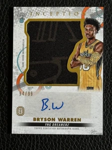 2022-23 Topps Inception Bryson Warren Patch Auto /99 - Picture 1 of 3