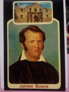 Postal James Bowie Texas Revolution Alamo - Imagen 1 de 2
