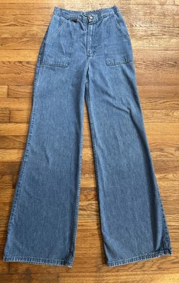 Pantalones de mezclilla Wrangler Bell Bottom años 70 de colección para mujer talla 26 X 33 Scoville EE. UU. Foto 1 de 4