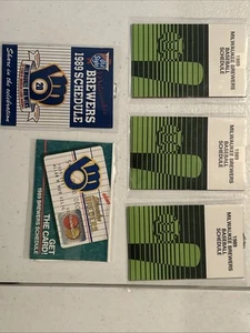 Milwaukee Brewers MLB Baseball Pocket Schedules Misc Lot of 6 From 1989 - Picture 1 of 5