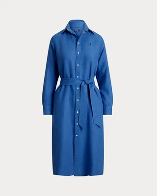 Polo Ralph Lauren Belted Linen Shirtdress - Retreat Blue ( Size US 8 ) - Image 1 of 4