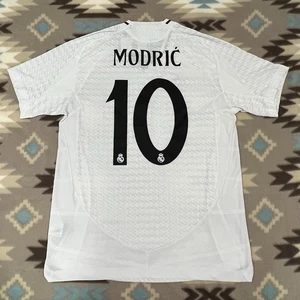 ADIDAS MEN'S REAL MADRID 2024/25 AUTHENTIC HOME JERSEY WHITE #10 - Foto 1 di 5