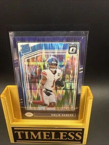 2024 Panini Donruss Optic - Rated Rookie Malik Nabers #271 Purple Shock Prizm... - Bild 1 von 2