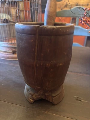 Early Primitive Mortar And Pestle - Image 1 of 4