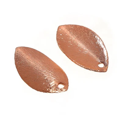 Conector de dije de hoja cepillada de cobre de 12 piezas de 18X6 mm Foto 1 de 4