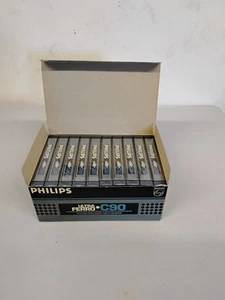 10 Cassettes Audio philips Ultra Ferro C90 - Photo 1/9